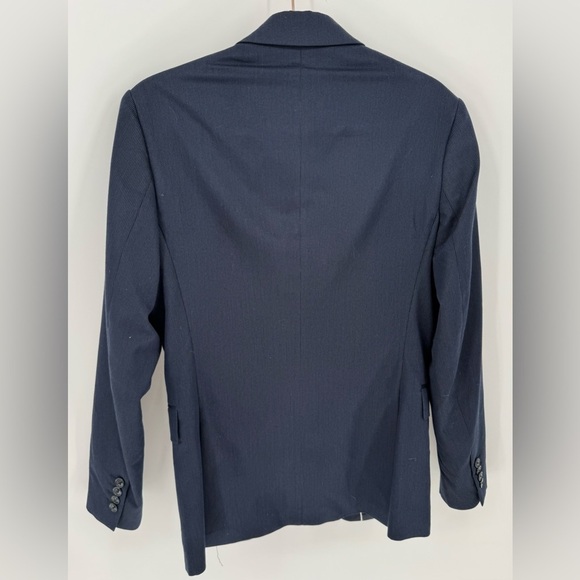 Zara Men's Navy Blue Two Button Blazer Suit Jacket - Picture 4 of 12
